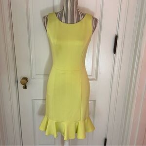Daniel Cremieux neon yellow size 2 sleeveless dress D152